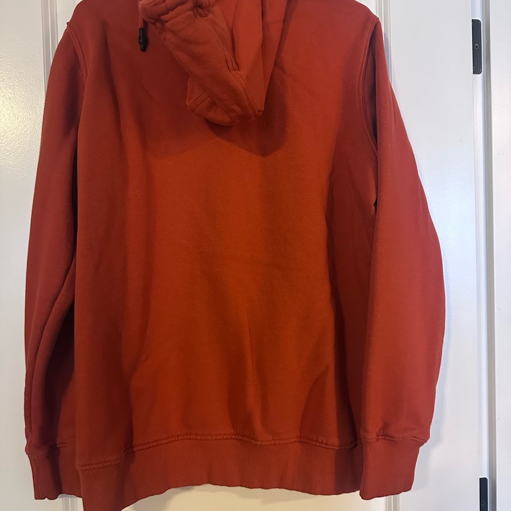 Rust Orange quarter zip Hoodie - Picture 2 of 5